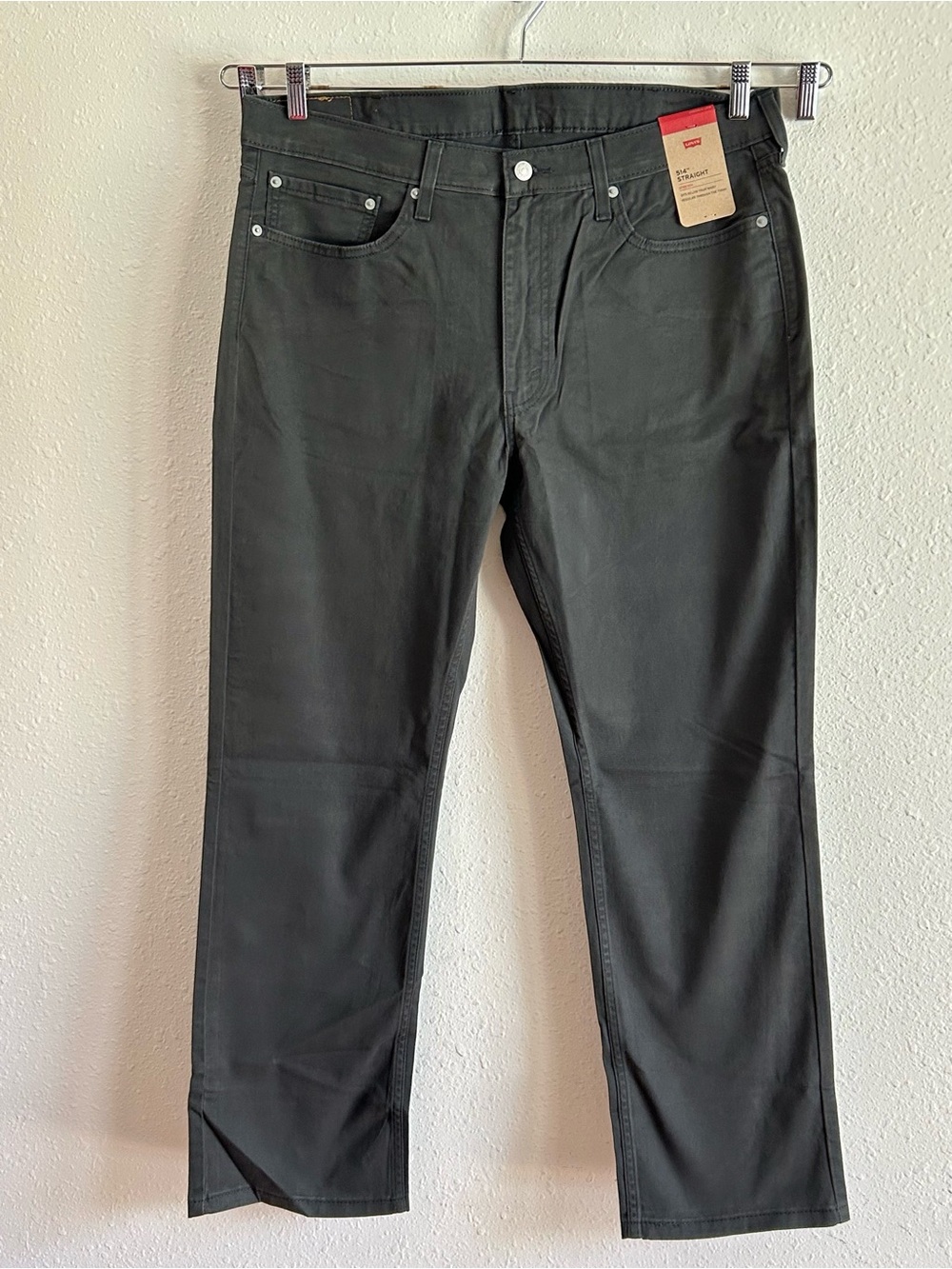 Levi's 514 Straight Leg Jeans Men's Size 38x30 Gray Stretch Regular Fit